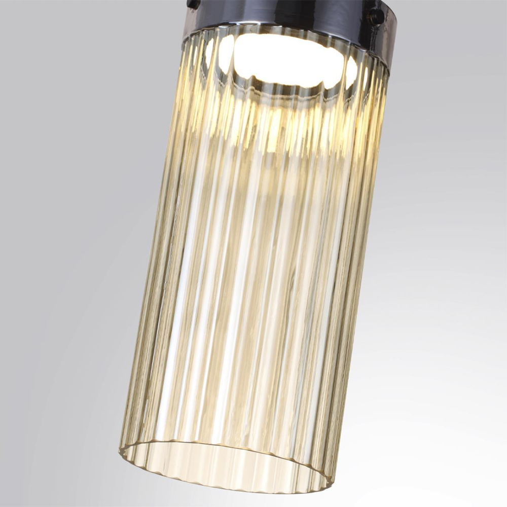 5047/10LC L-VISION ODL24 439 черный/светл.янтарный/металл/стекло Потолочный светильник LED 10W 4000К 1237Лм PILLARI