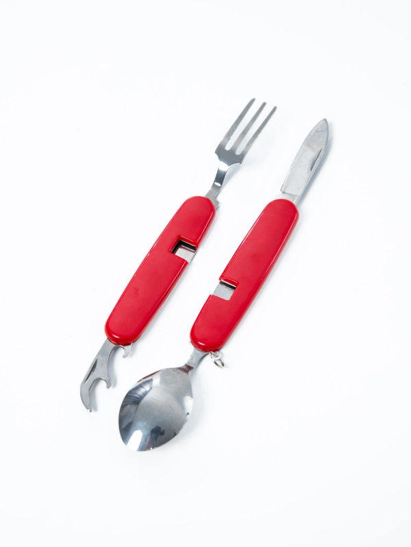 Набор столовых приборов K524B цвет red (8,5 см)