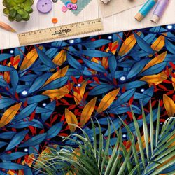 Ткань мембрана листья в стиле маугли