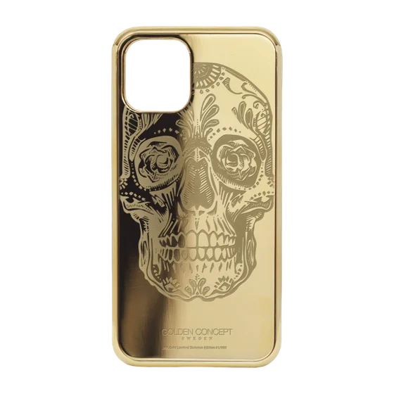 Чехол для iPhone 12 - Скелет / Gold