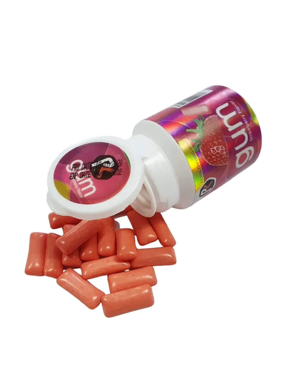 Жевательная резинка в банке с Клубничным вкусом 40 г * 2 шт