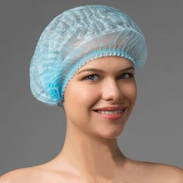 Шапочка одноразовая "Шарлотка" голубая 50 шт/уп.