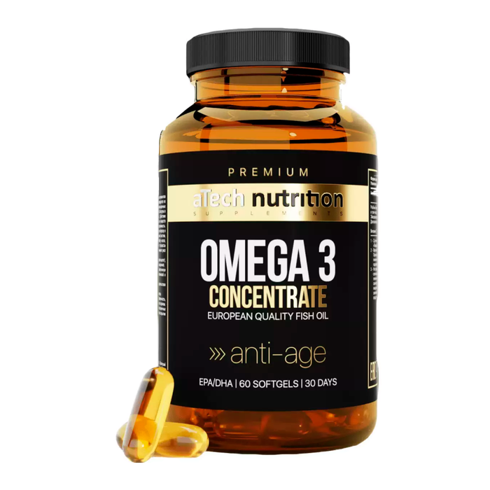 Омега 3, Omega 3, aTech Nutrition Premium,  60 желатиновых капсул