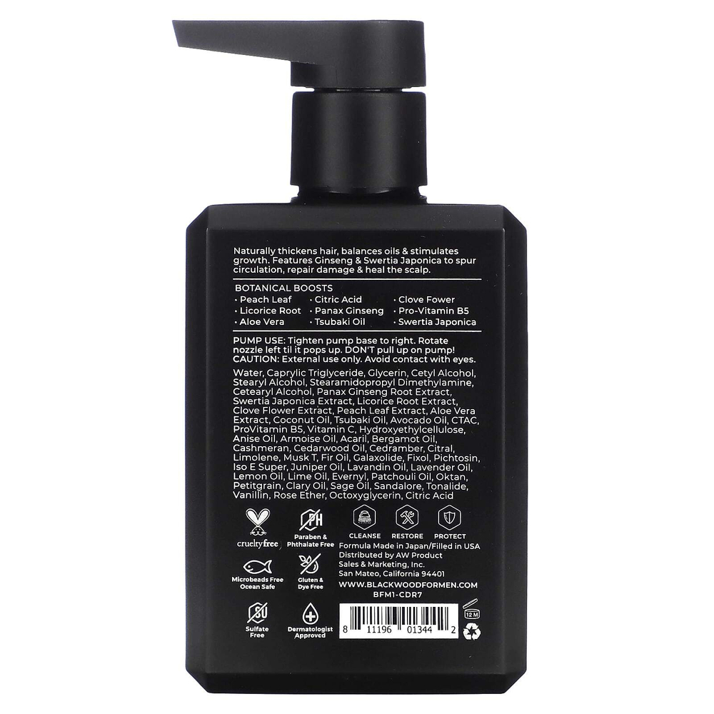 Blackwood For Men, Active Man, кондиционер для ежедневного использования, гвоздика, женьшень и японская свертия, 200 мл (7 жидк. унц.)