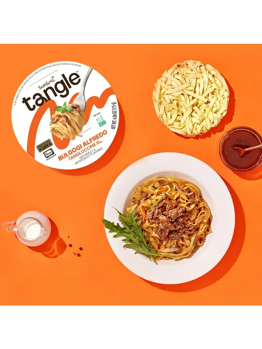 Фетучини с кичми, в соусе бульгоги ассорти 115 г * 2 шт