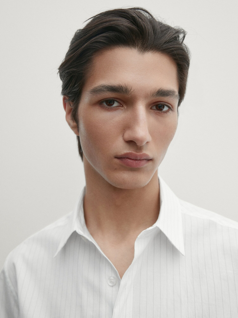 Massimo Dutti Широкая рубашка - Студия,  белый