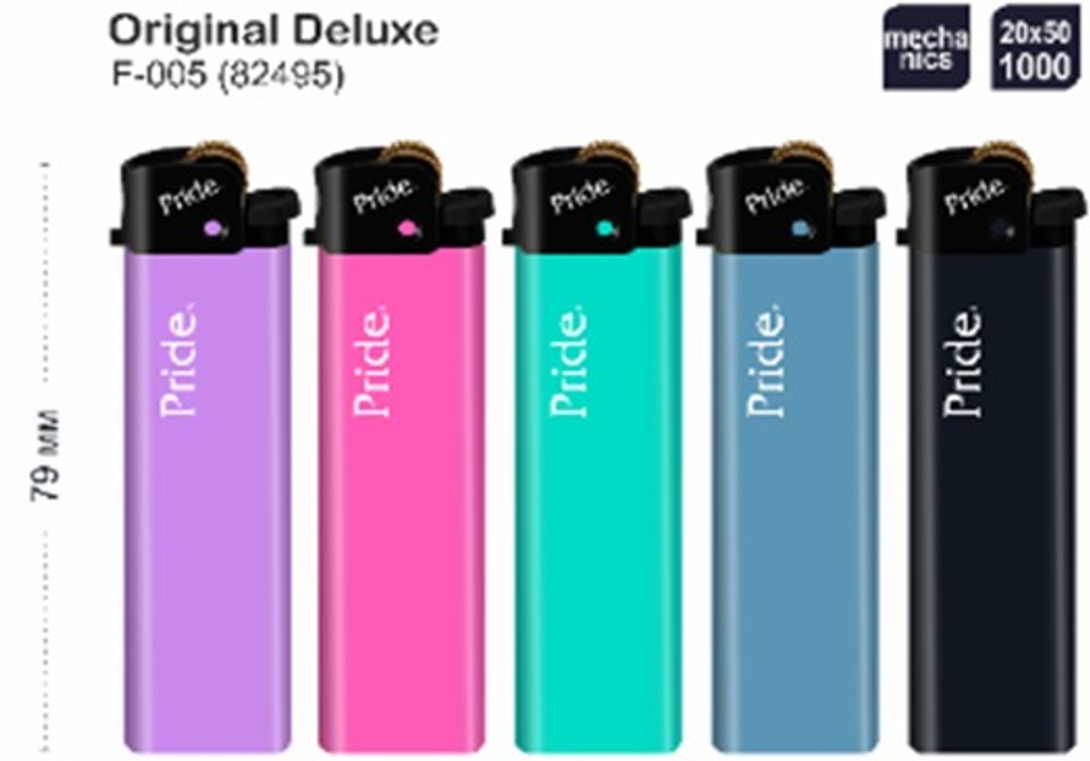 Зажигалка "Pride" F-005 Original Deluxe 50шт * 20бл (82495)