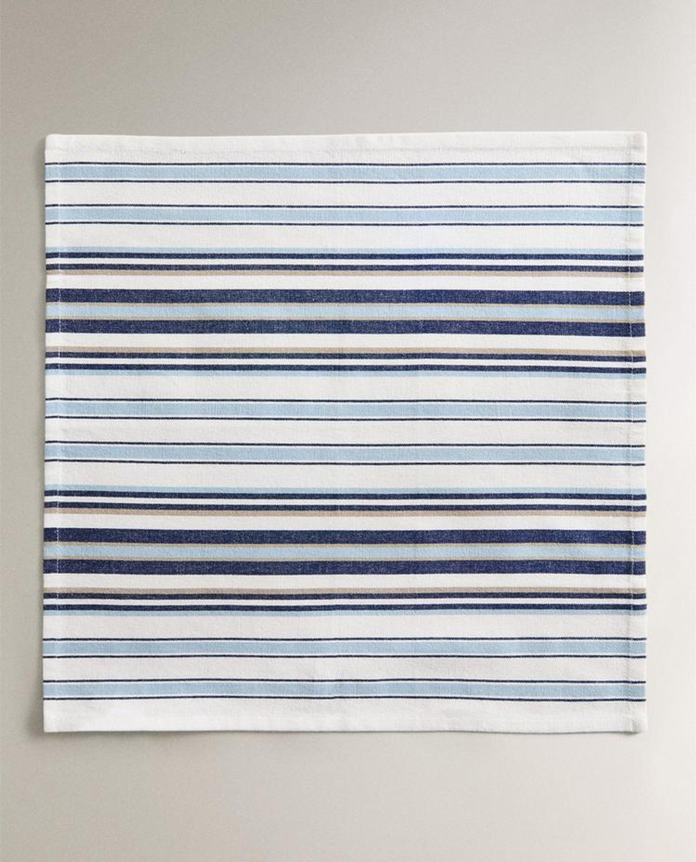 ZARA HOME НАБОР САЛФЕТОК В АСИММЕТРИЧНУЮ ПОЛОСКУ (2 ШТ.), СИНИЙ