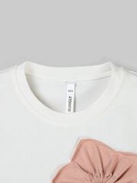 Лонгслив "Пломбир" с декором цветок