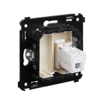 Телефонная розетка RJ-12 в стену одинарная, "Avanti", "Ванильная дымка"