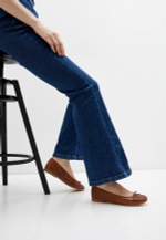 Балетки кожаные белые Tamaris