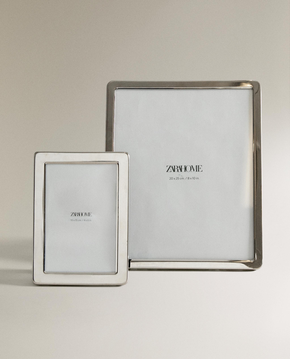 Zara Home Фоторамка из металла, цвет серебристый, 17 см · 8029/045
