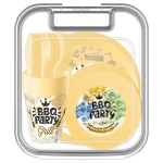 Набор для пикника с декором, 37 предметов на 6 персон (бледно-желтый) 223113104/01