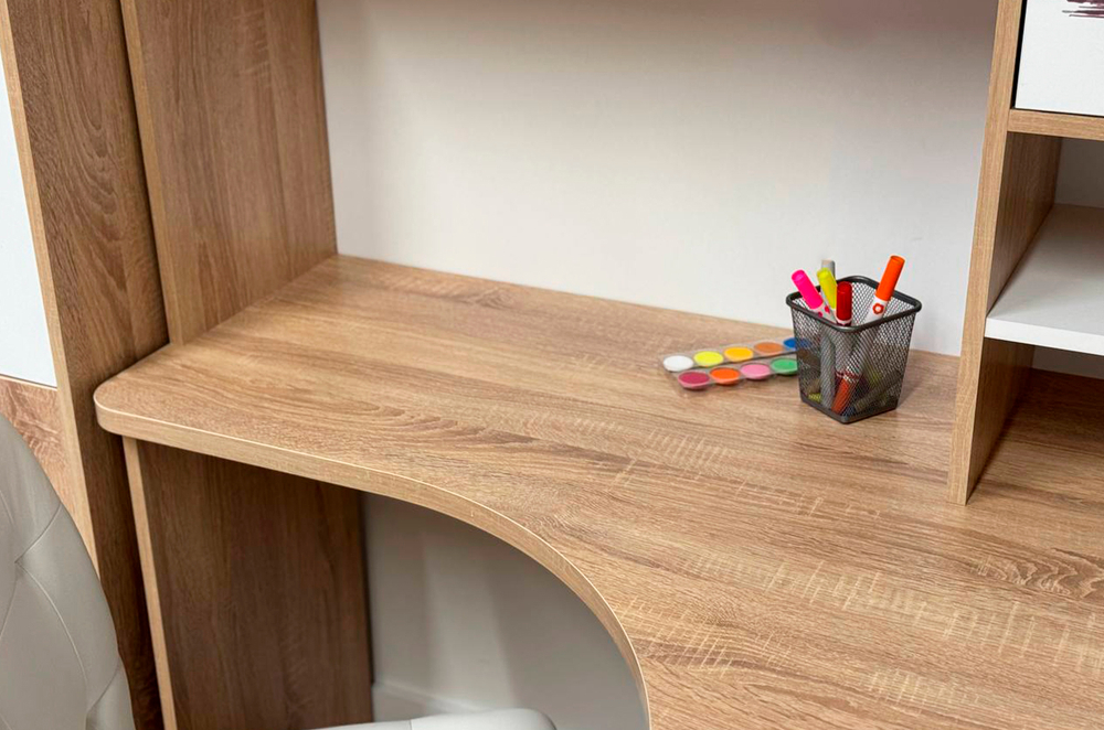 Лайт-1 Стол компьютерный 1200 угловой (дуб сонома/белый)