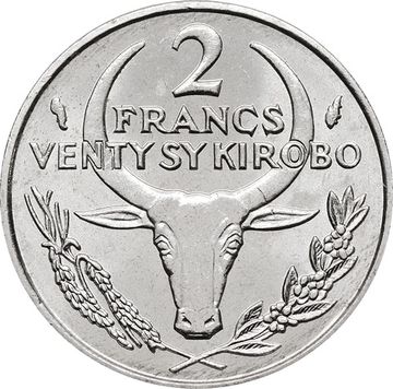 2 франка 1986 Мадагаскар