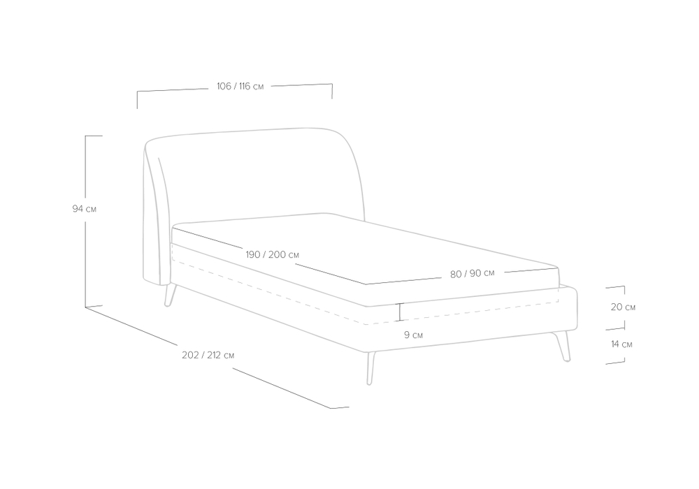 Кровать Rosa (160x200)