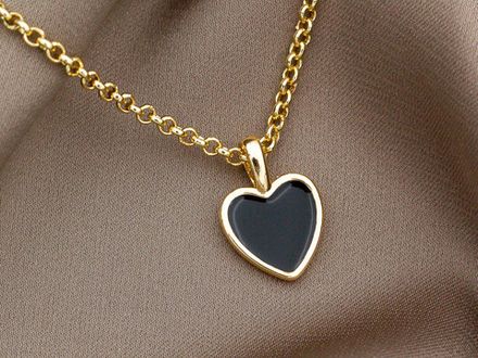 Подвеска Сердце с эмалью