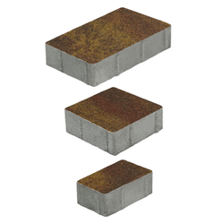 Тротуарная плитка СТАРЫЙ ГОРОД - Листопад гранит Осень, комплект из 3 видов плит