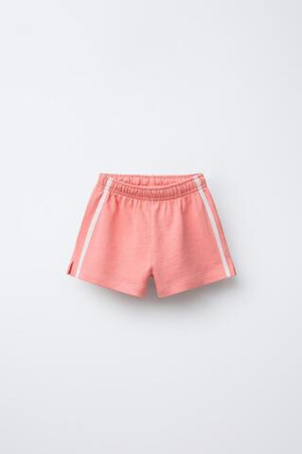 ZARA ШОРТЫ С ЛАМПАСАМИ, КОРАЛЛОВЫЙ