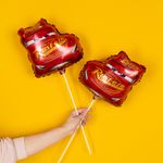 Шар с клапаном (14''/36 см) Мини-фигура, Гоночная машинка, 1 шт.