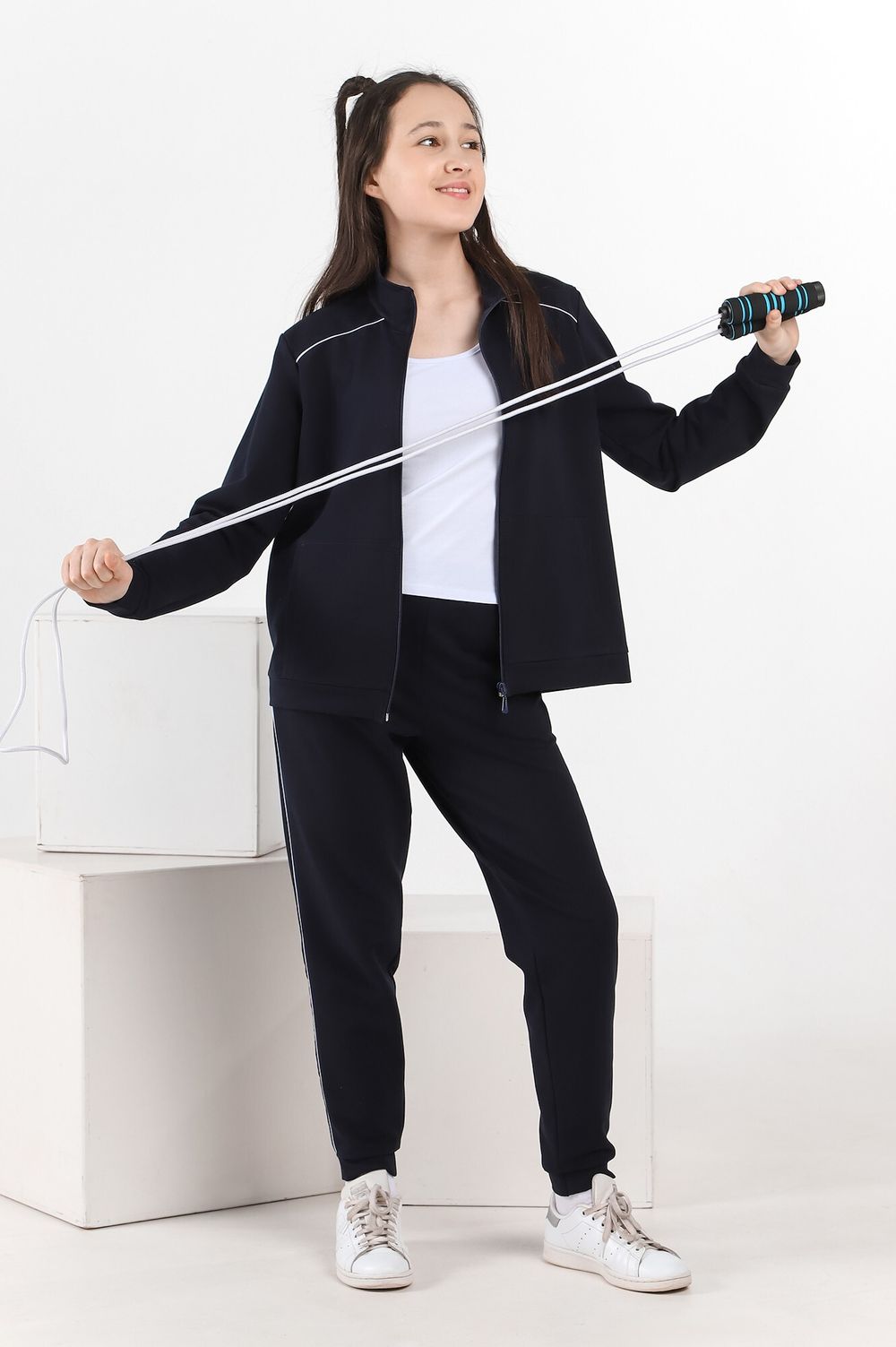 Костюм для девочки Скул-5 Виотекс ТЁМНО-СИНИЙ