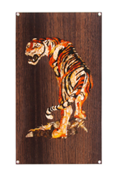 Нарды "Тигр" из янтаря и мореного дуба в кейсе