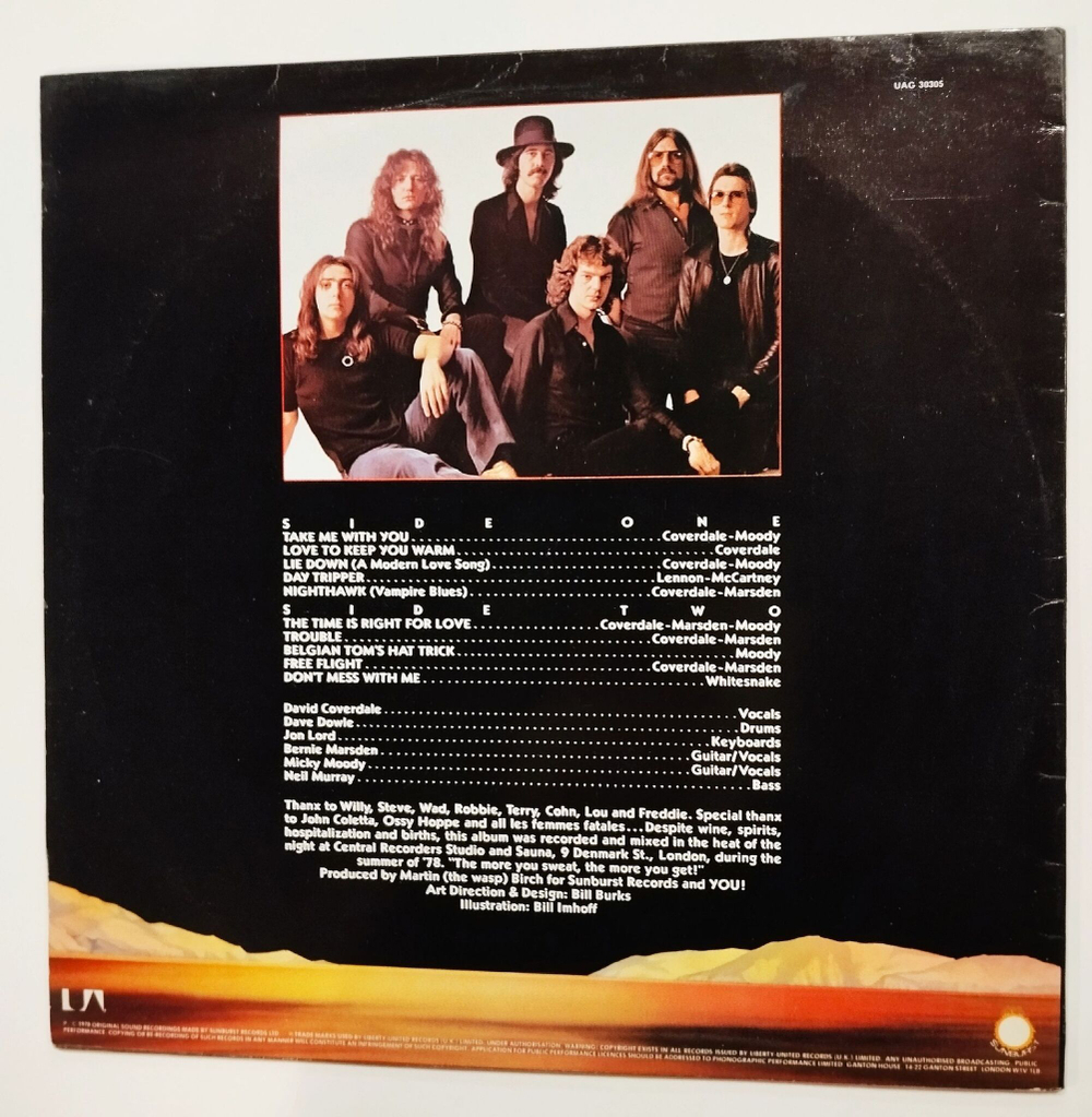 Винтажная виниловая пластинка LP Whitesnake Trouble (UK 1980)