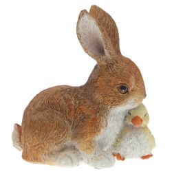GAEM Фигурка декоративная "Заяц с утенком", L10 W6 H10,5 см