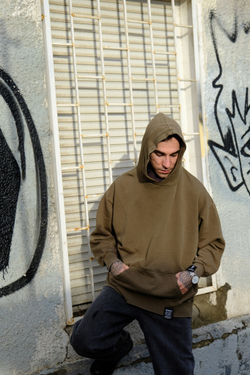Худи SHMOT "BLANK" GARMENT DYE Хаки