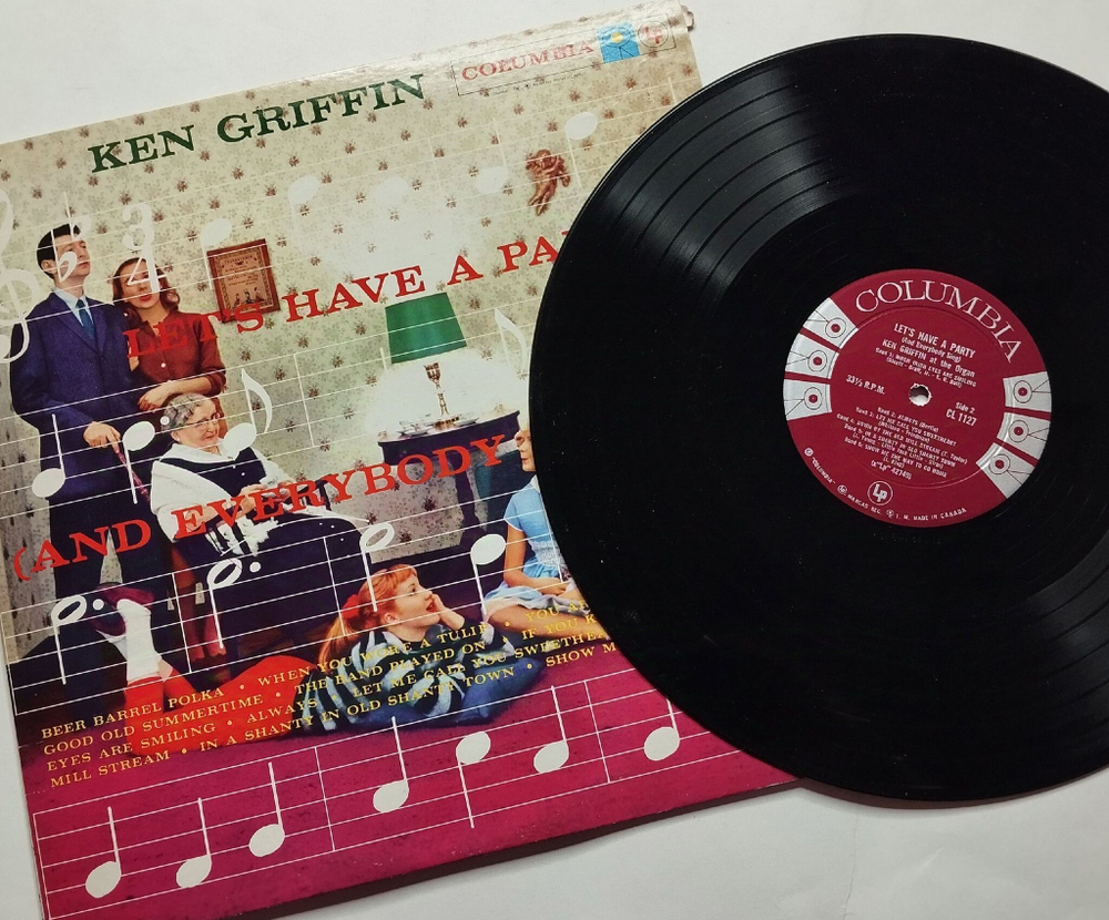 Винтажная виниловая пластинка LP Ken Griffin Lets Have A Party (And Everybody Sing) (Canada 1958)