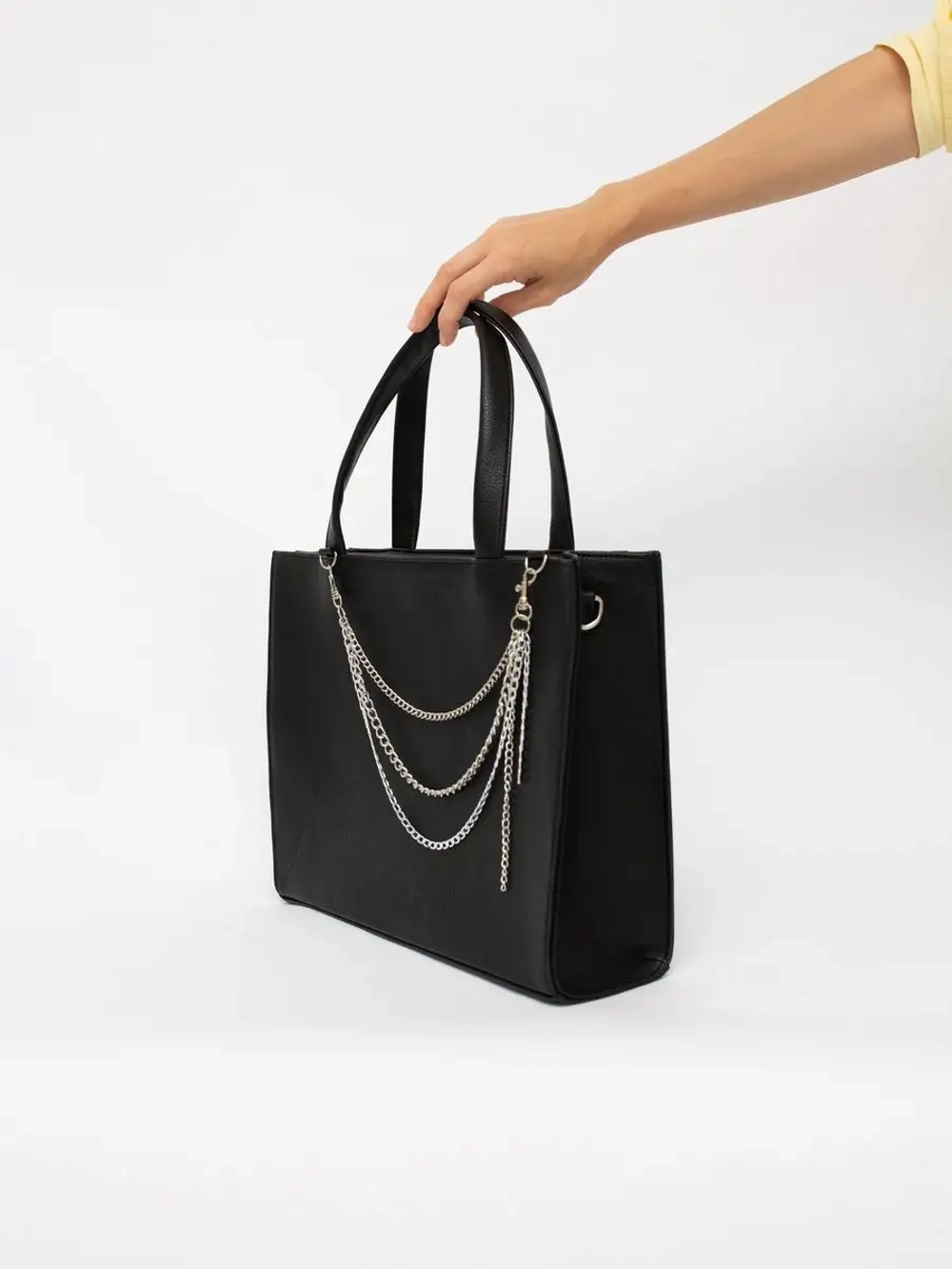 сумка через плечо кожаная большая тоут классика