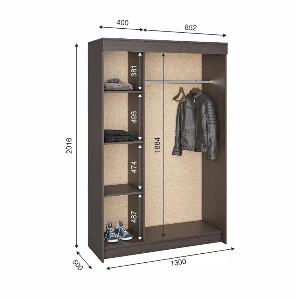 Шкаф-купе Бассо (белое дерево/белое дерево), Интерьер Центр, г.Пенза