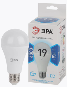 ЛАМПА СВЕТОДИОДНАЯ ЭРА LED A65-19W-840-E27