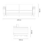 Диван кровать трехместный ENZA HOME GRACE EH59724