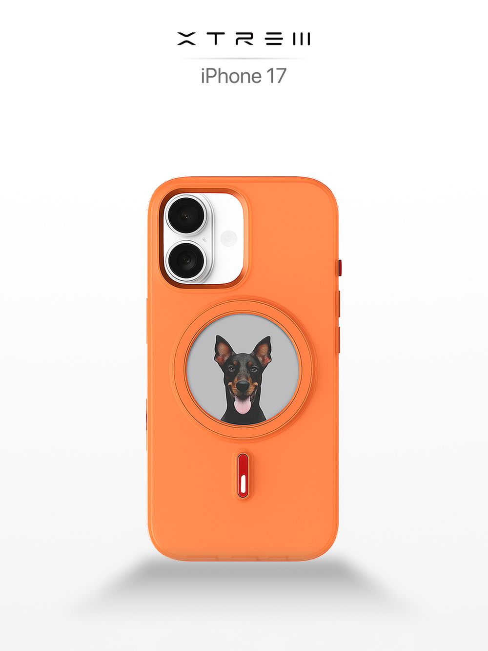 XTREM Чехол для Apple iPhone 17 с экраном на задней панели, оранжевый