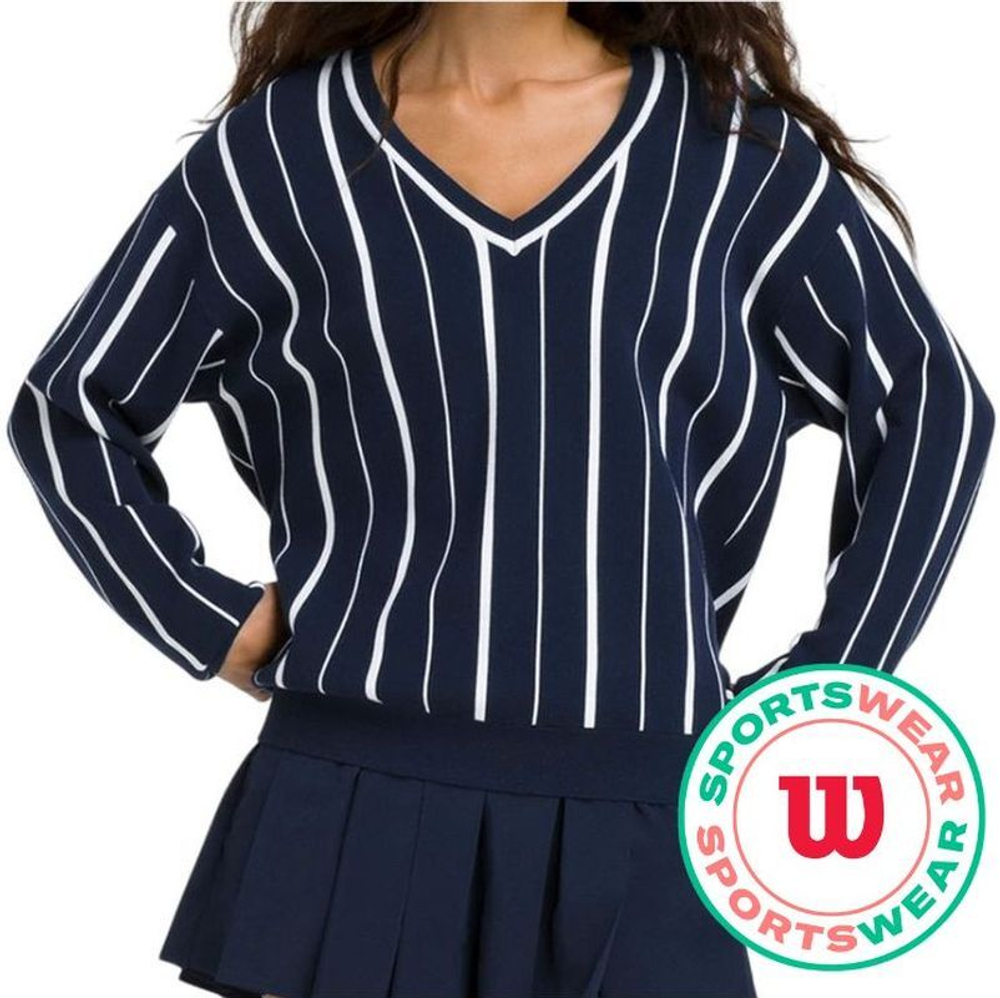 Женская Кофта теннисная Wilson Riviera Sweater - небесный