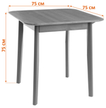 Стол Соната Люкс/ Sonata Lux table, 75х75х75 см массив сосны, антик/белый, 75х75х75 см