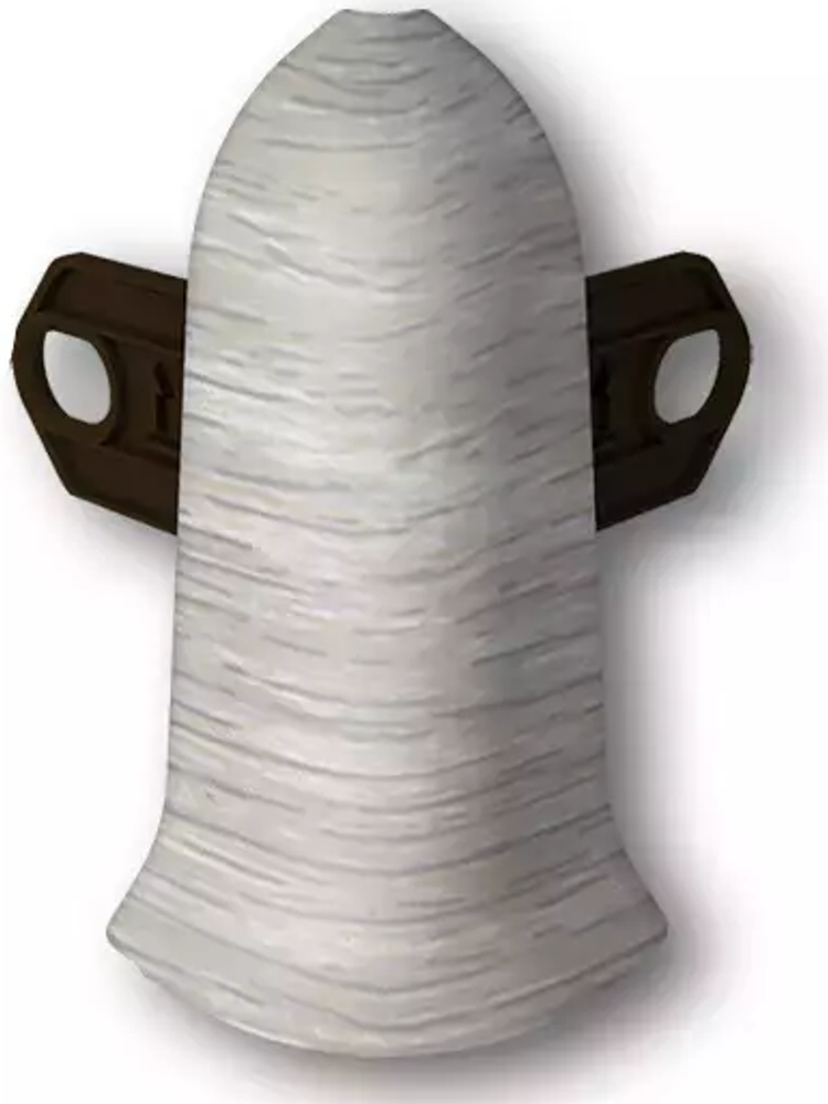 Угол наруж для плинтуса Деконика 70мм 253 Ясень серый