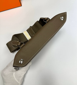 Нагрудная сумка слинг Hermes Evelyne Belt Etoupe