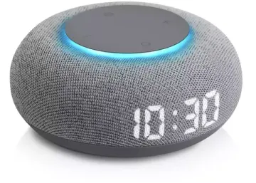 Умная колонка VK Капсула мини (с часами), светлая серая