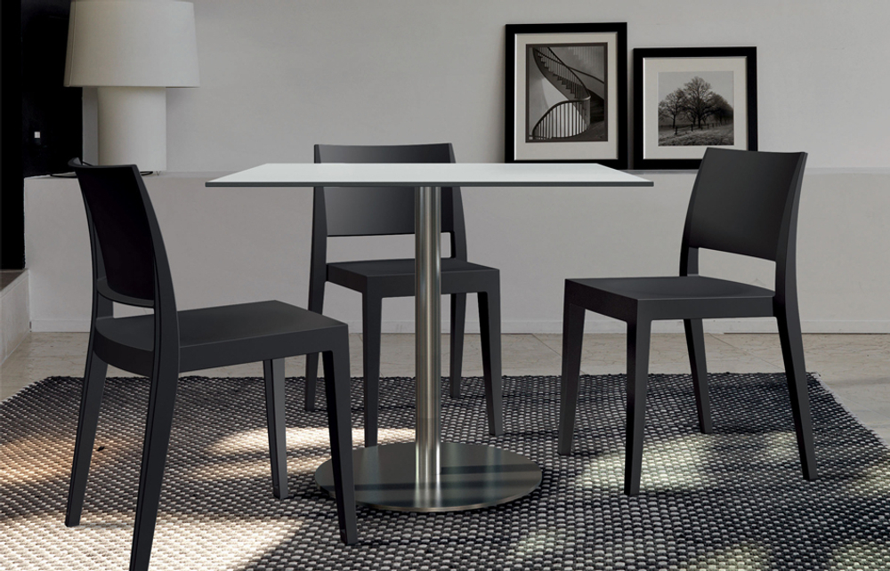 Стул пластиковый Papatya Gyza, антрацит матовый