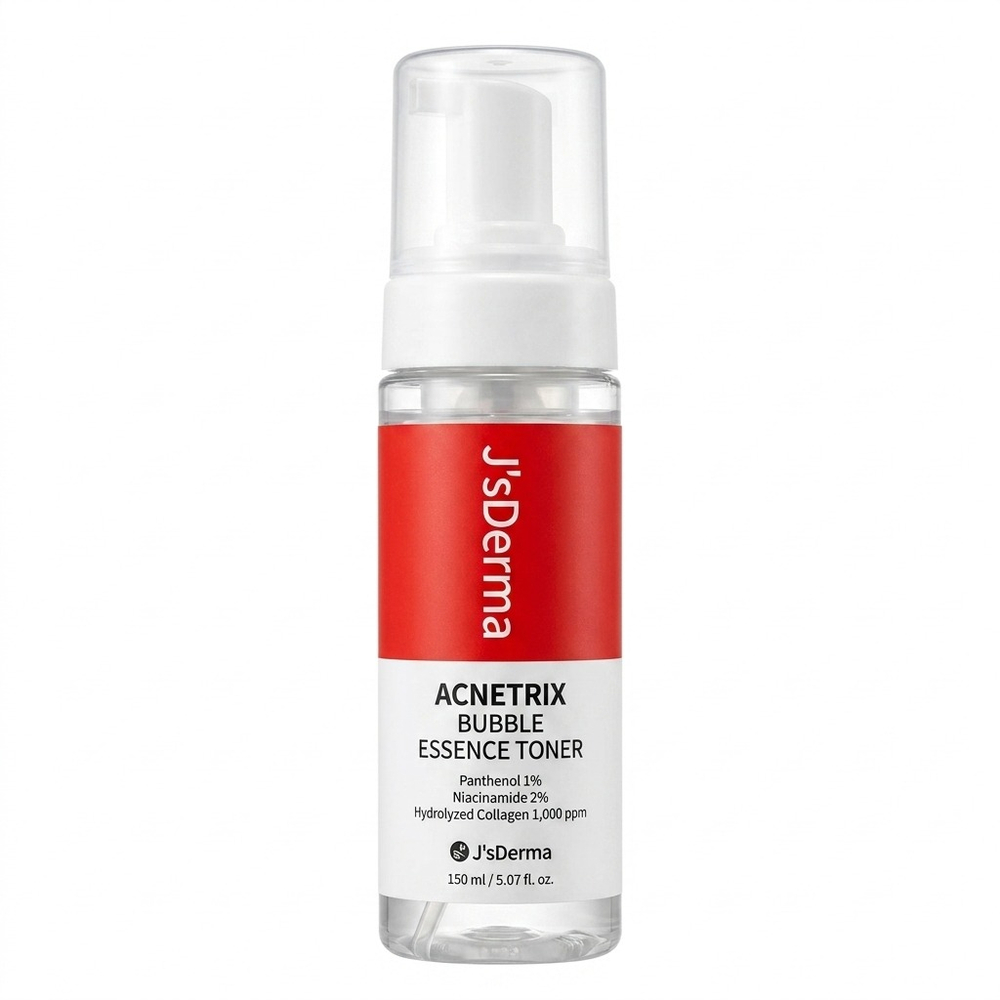 Успокаивающий пузырьковый тонер-эссенция J'sDerma Acnetrix Bubble Essence Toner, 150мл