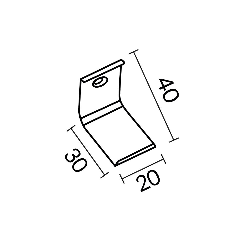 Комплект креплений (для профиля 30×30) 4 шт., Maytoni ALM-3030-MT 642074