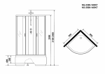 Душевая кабина Niagara Classic NG-2308-14BKT 90х90