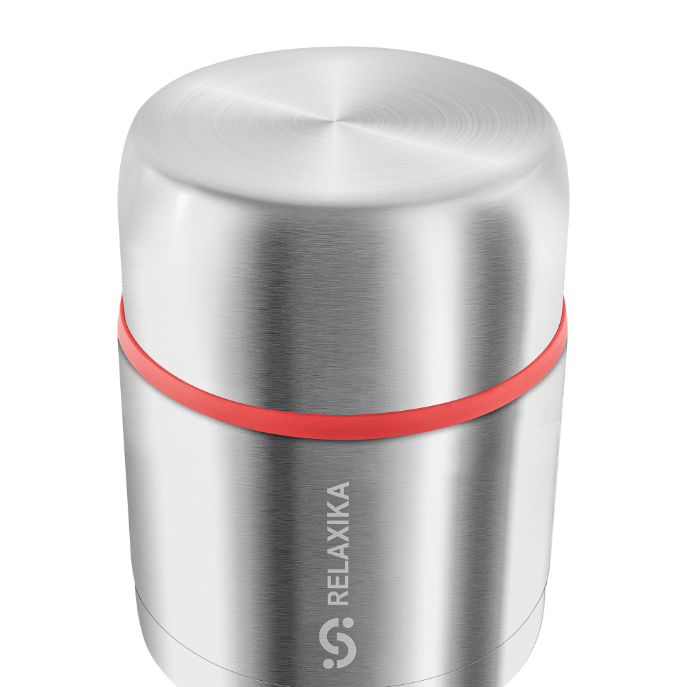 Термос для еды Relaxika 301 (0,5 литра) в термочехле, стальной