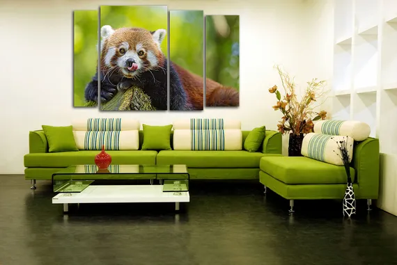 Модульная картина "Малая панда"