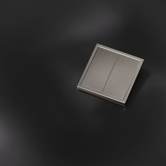Клавиши для выключателя/переключателя двухклавишного, S70 Metal (никель) vlsm000311