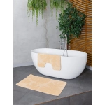 Комплект ковриков для ванной и туалета My Crystal серия Gold 50*60см, 60*100см бежевый, папоротник