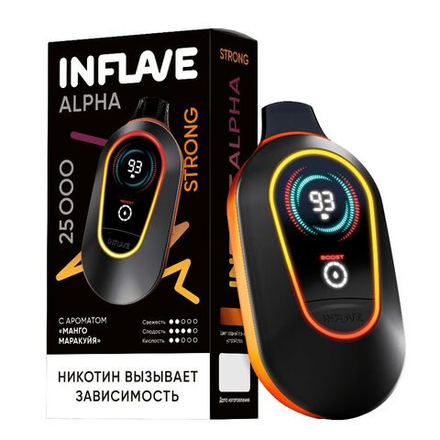 Inflave Alpha Strong Манго-маракуйя 25000 затяжек 20мг Hard (2% Hard)