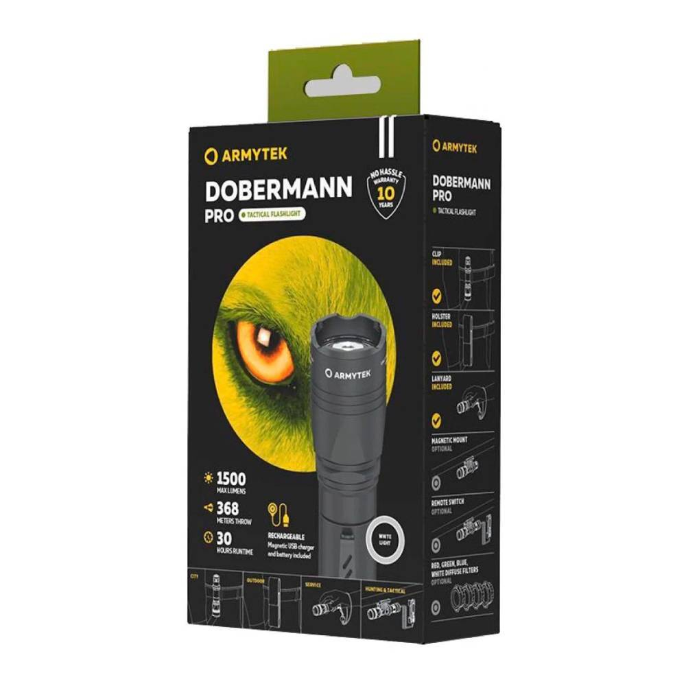 Фонарь Armytek Dobermann Pro Magnet USB Теплый